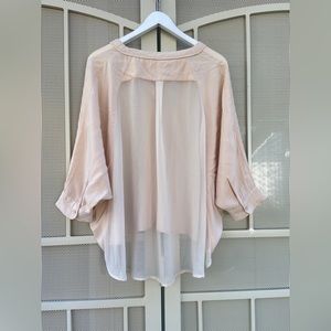 Cream Honey Punch Shear Back Blouse
